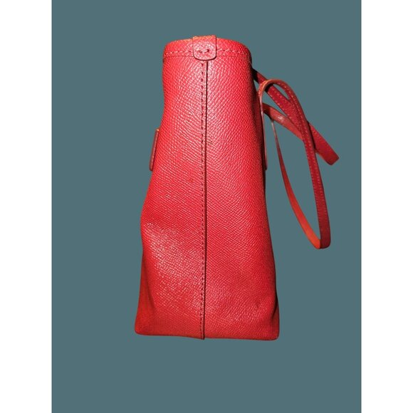 Coach Mini City Zip Tote Crossgrain Leather Red Shoulder Bag- - Picture 10 of 16